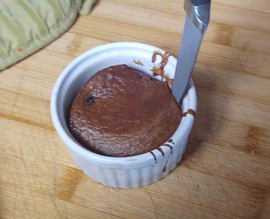 Remove Volcano Cake. 