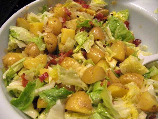 German Potato Salad with Iceberg Lettuce 